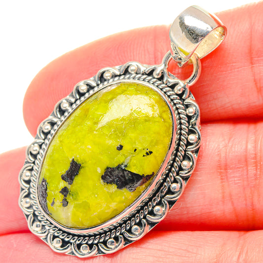 African Green Opal Pendants handcrafted by Ana Silver Co - PD19245