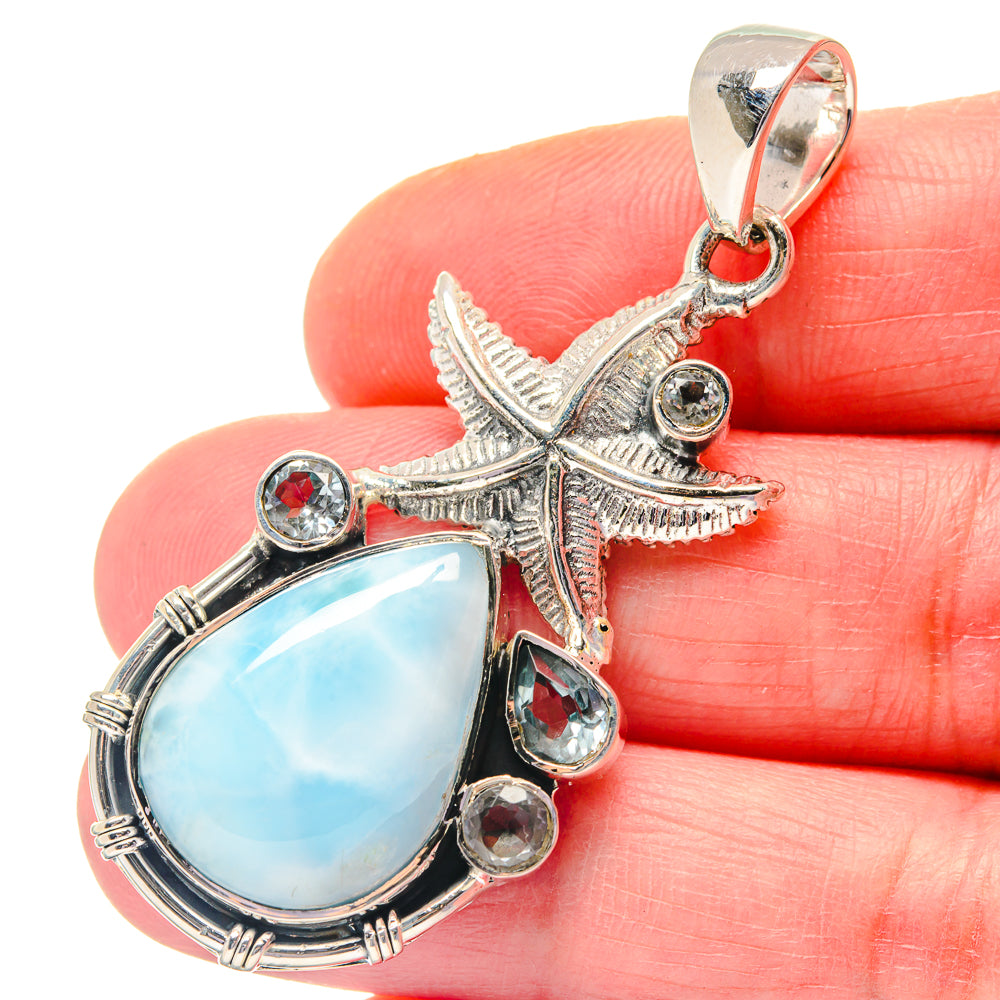Larimar Pendants handcrafted by Ana Silver Co - PD19247