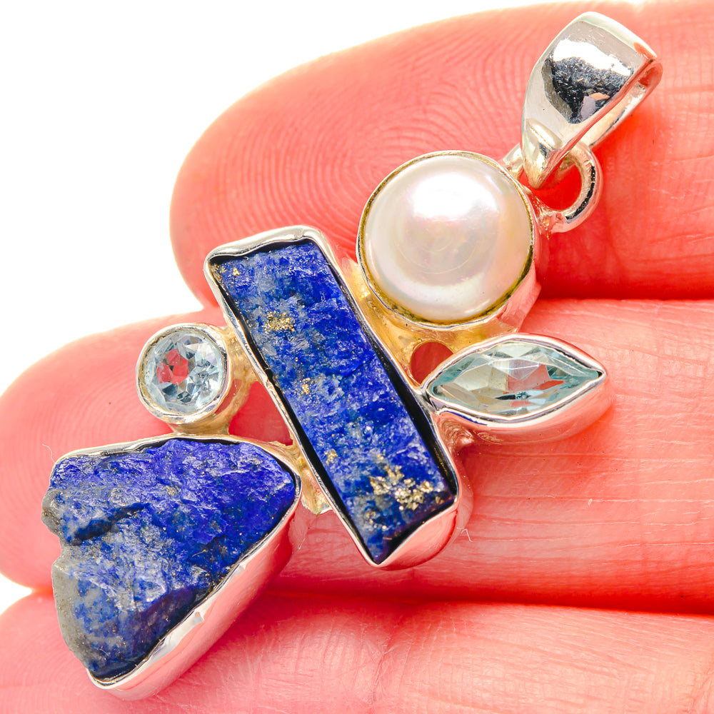 Lapis Lazuli Pendants handcrafted by Ana Silver Co - PD19248