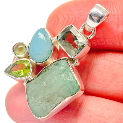 Aquamarine Pendants handcrafted by Ana Silver Co - PD19252