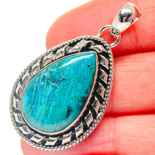 Chrysocolla Pendants handcrafted by Ana Silver Co - PD19254