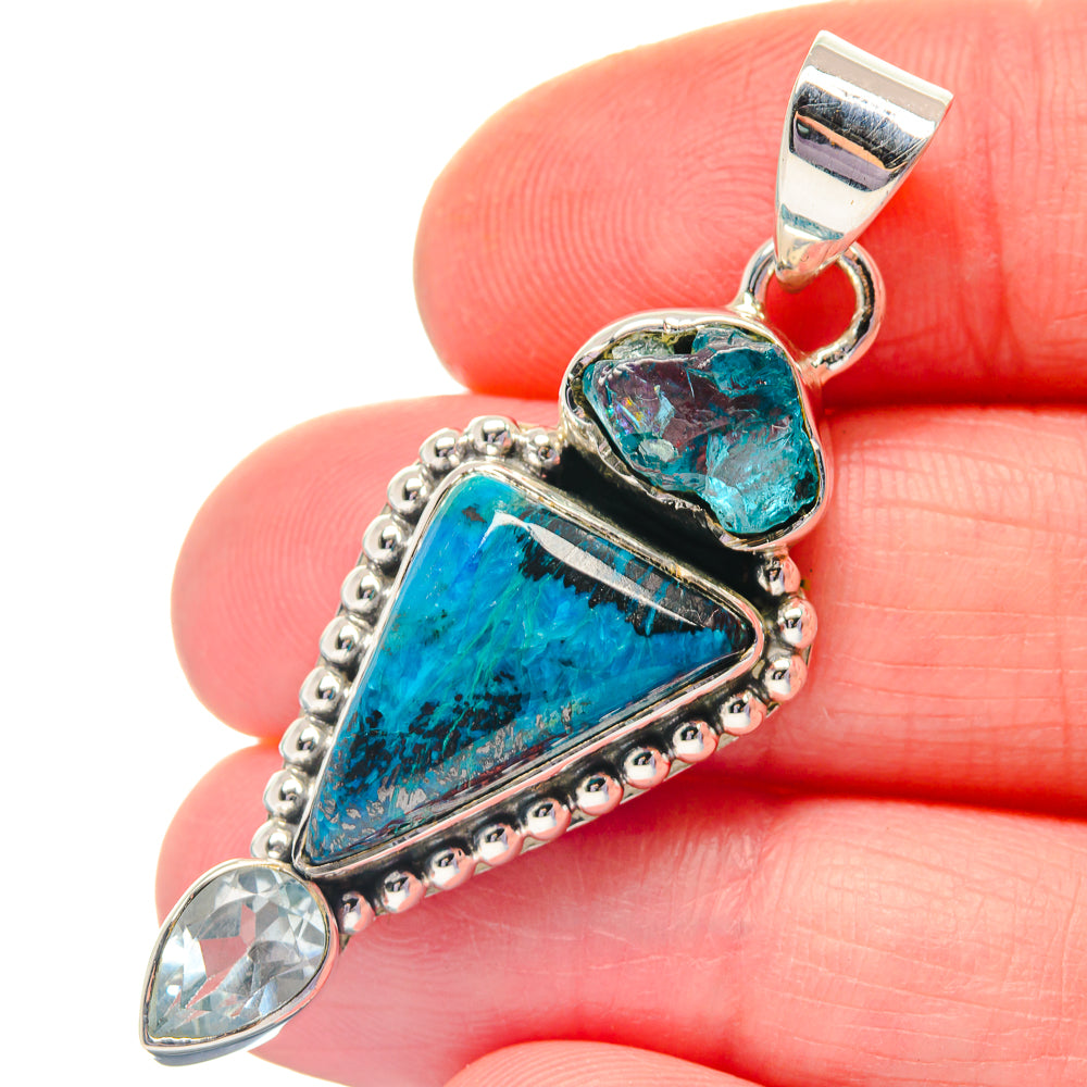 Shattuckite Pendants handcrafted by Ana Silver Co - PD19255