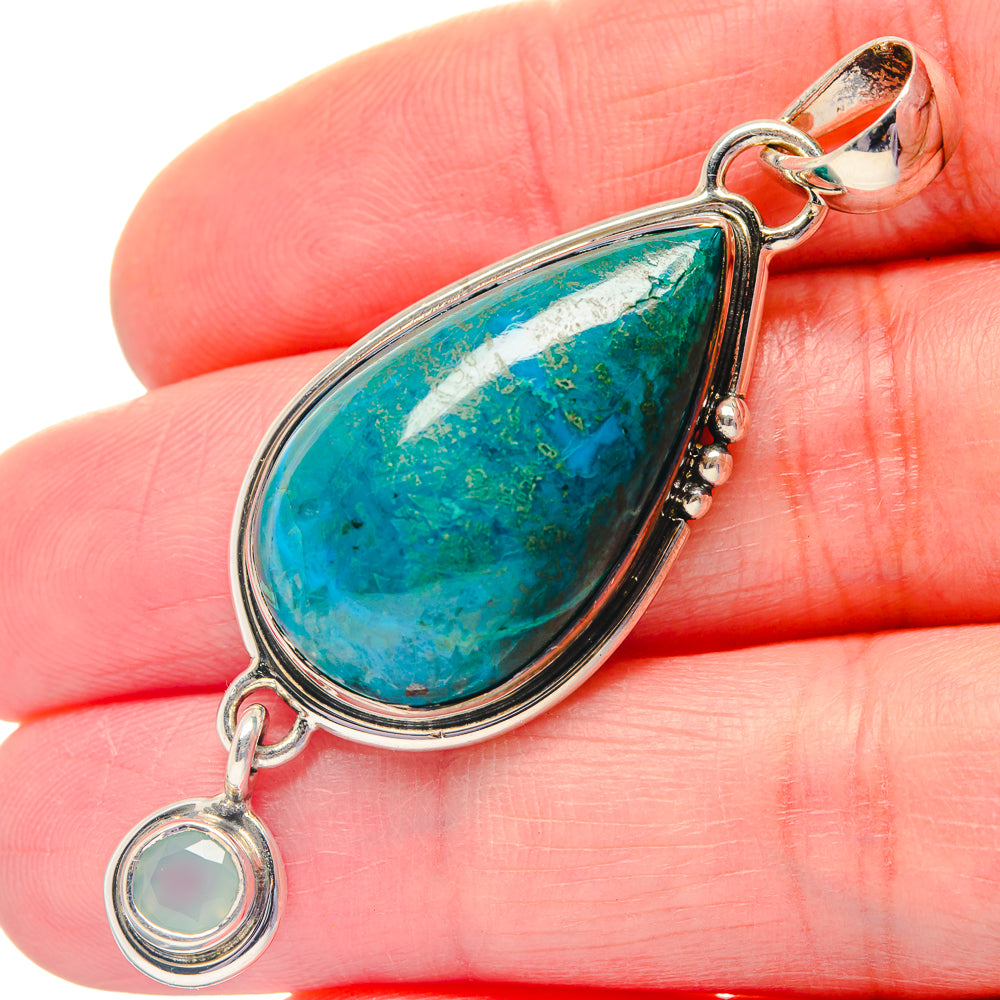 Chrysocolla Pendants handcrafted by Ana Silver Co - PD19257