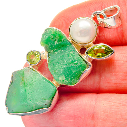 Chrysoprase Pendants handcrafted by Ana Silver Co - PD19264