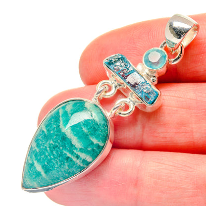 Amazonite Pendants handcrafted by Ana Silver Co - PD19265