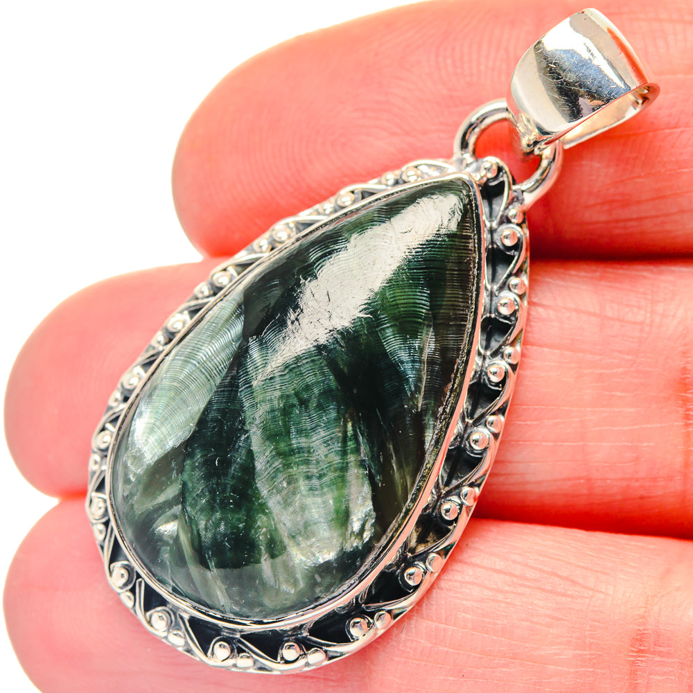 Seraphinite Pendants handcrafted by Ana Silver Co - PD19269