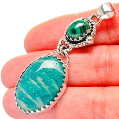 Amazonite Pendants handcrafted by Ana Silver Co - PD19272