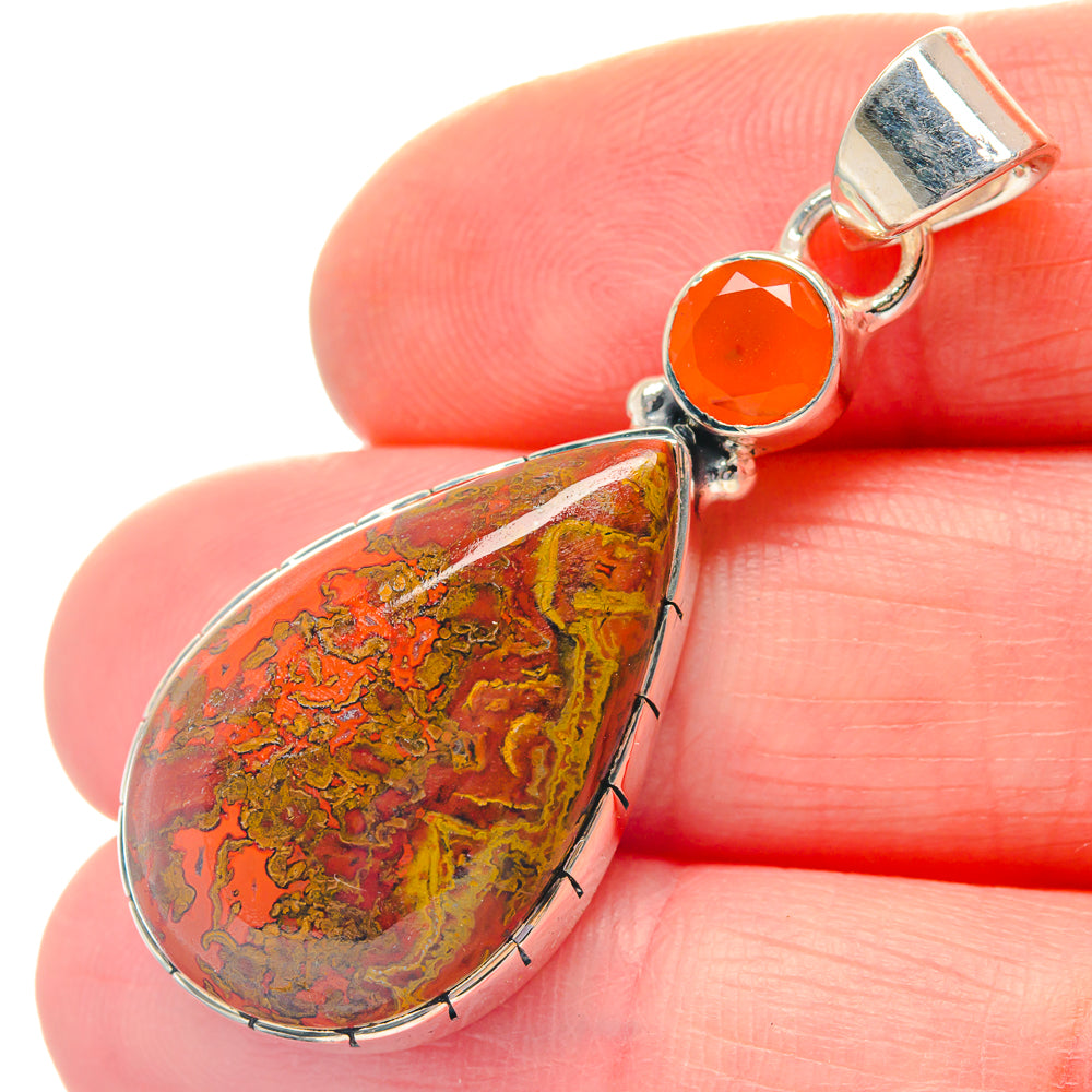 Moroccan Agate Pendants handcrafted by Ana Silver Co - PD19276