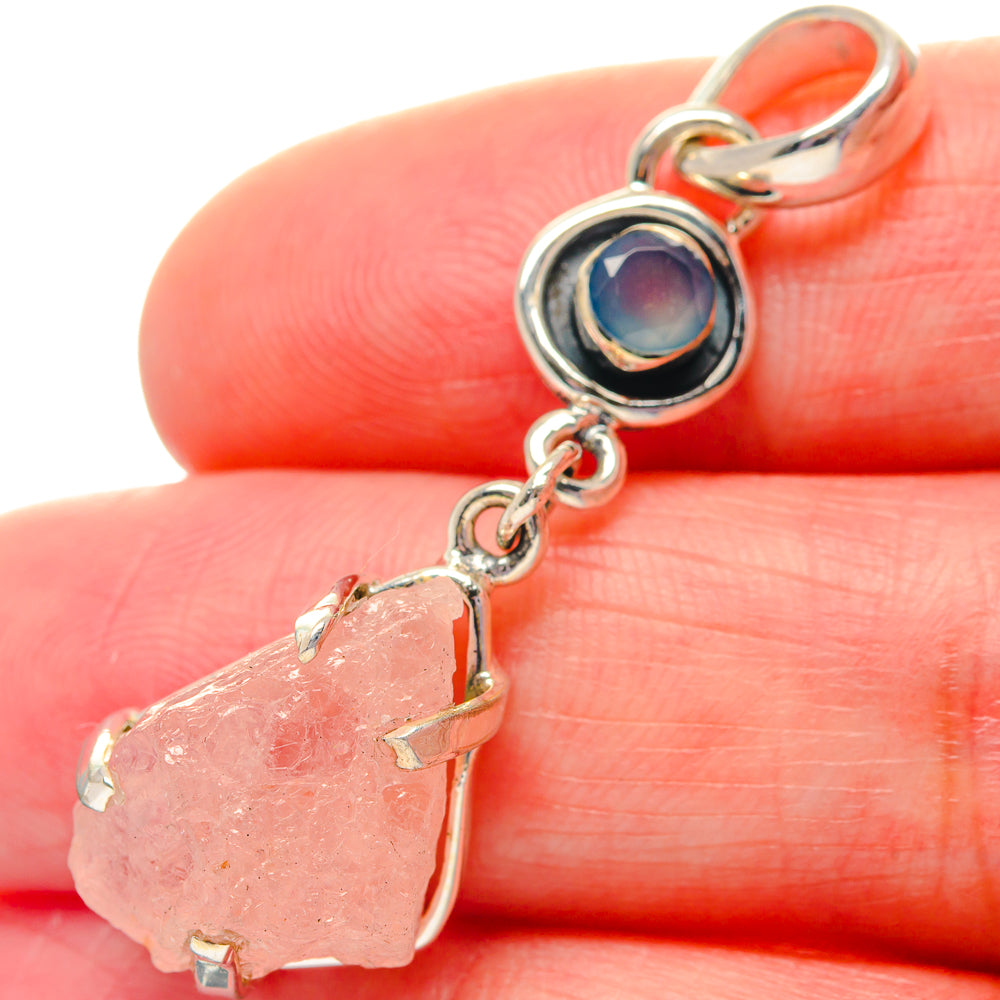 Rose Quartz Pendants handcrafted by Ana Silver Co - PD19292