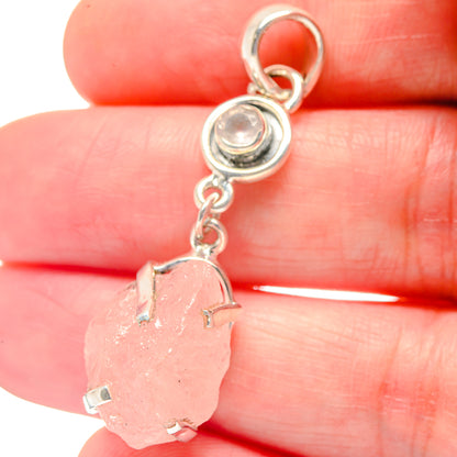 Rose Quartz Pendants handcrafted by Ana Silver Co - PD19294