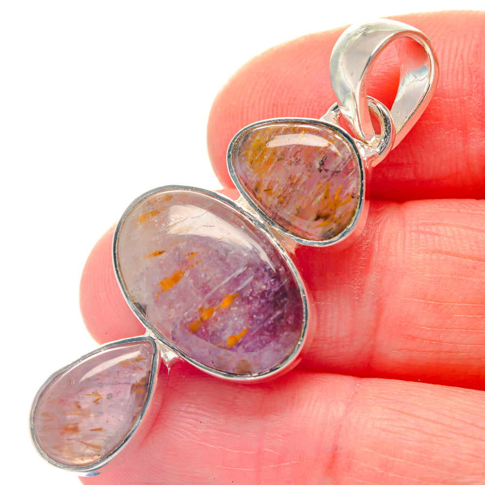 Cacoxenite Amethyst Pendants handcrafted by Ana Silver Co - PD19307