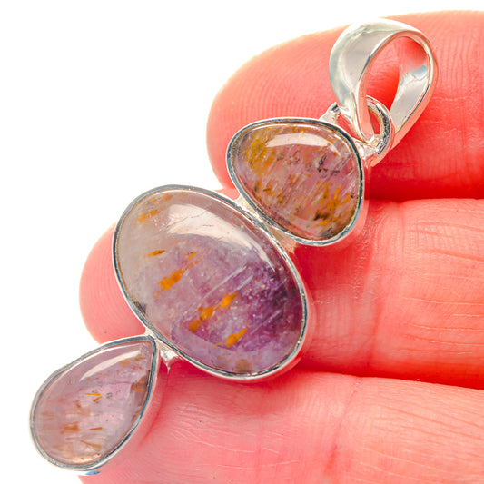 Cacoxenite Amethyst Pendants handcrafted by Ana Silver Co - PD19307