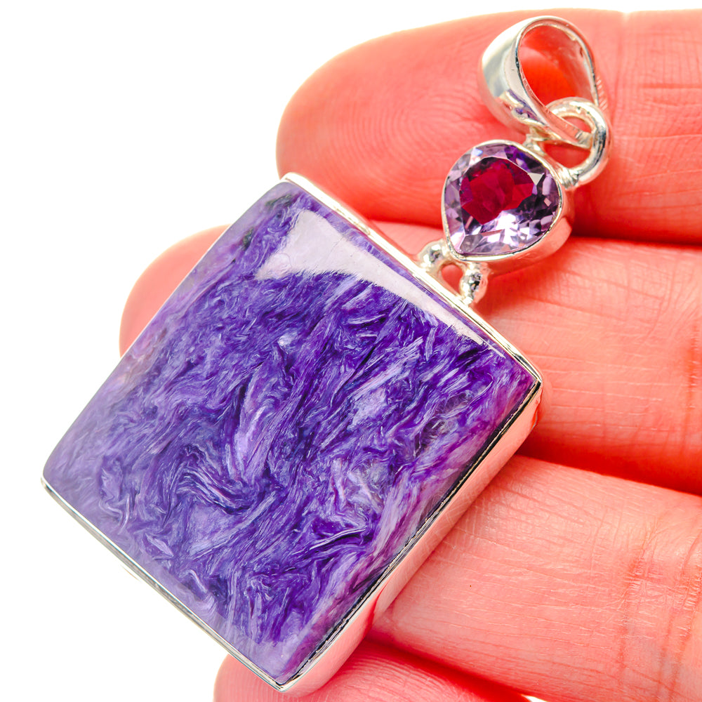 Charoite Pendants handcrafted by Ana Silver Co - PD19308