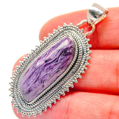 Charoite Pendants handcrafted by Ana Silver Co - PD19309