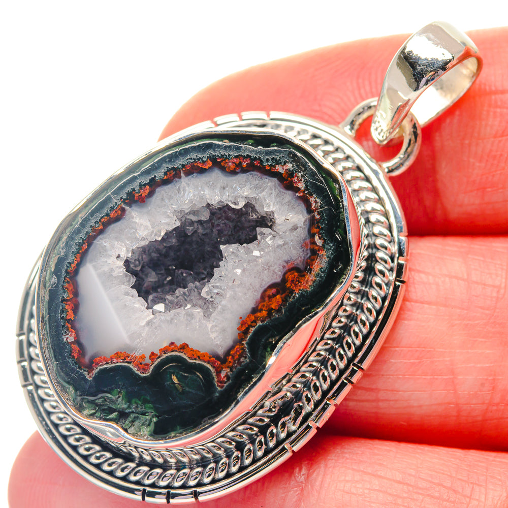 Coconut Geode Druzy Pendants handcrafted by Ana Silver Co - PD19313