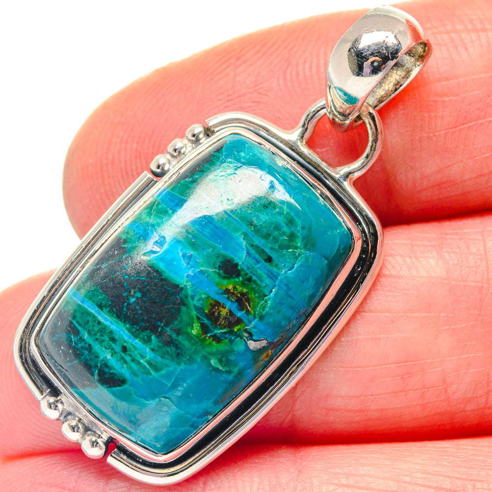 Chrysocolla Pendants handcrafted by Ana Silver Co - PD19334