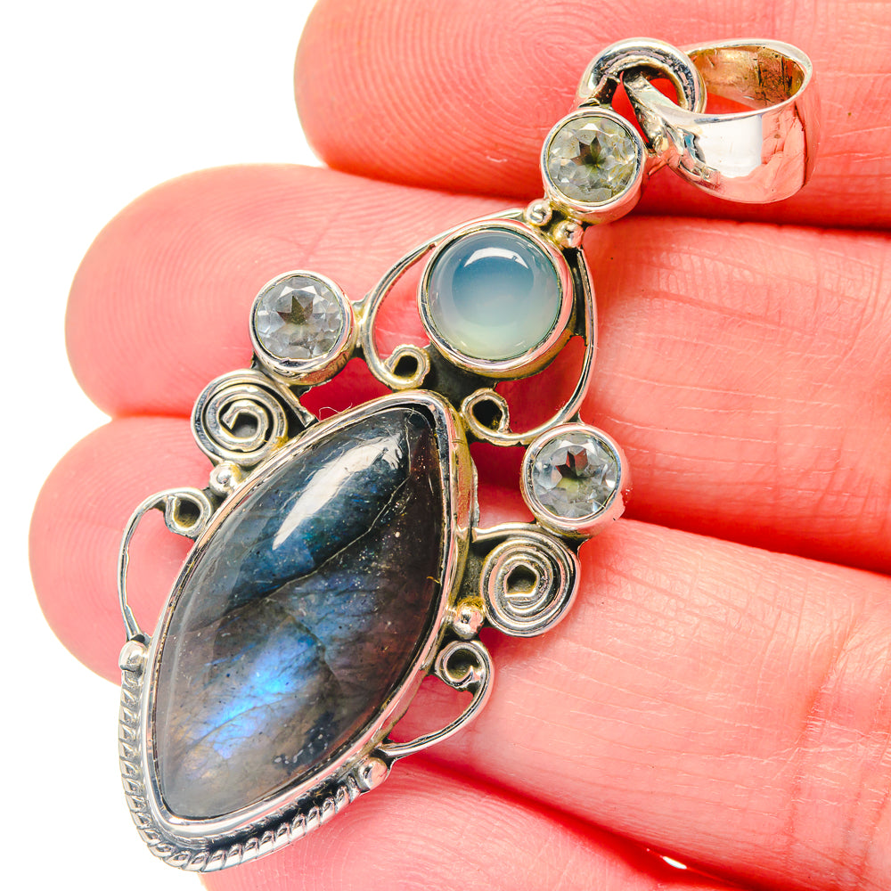 Labradorite Pendants handcrafted by Ana Silver Co - PD19337