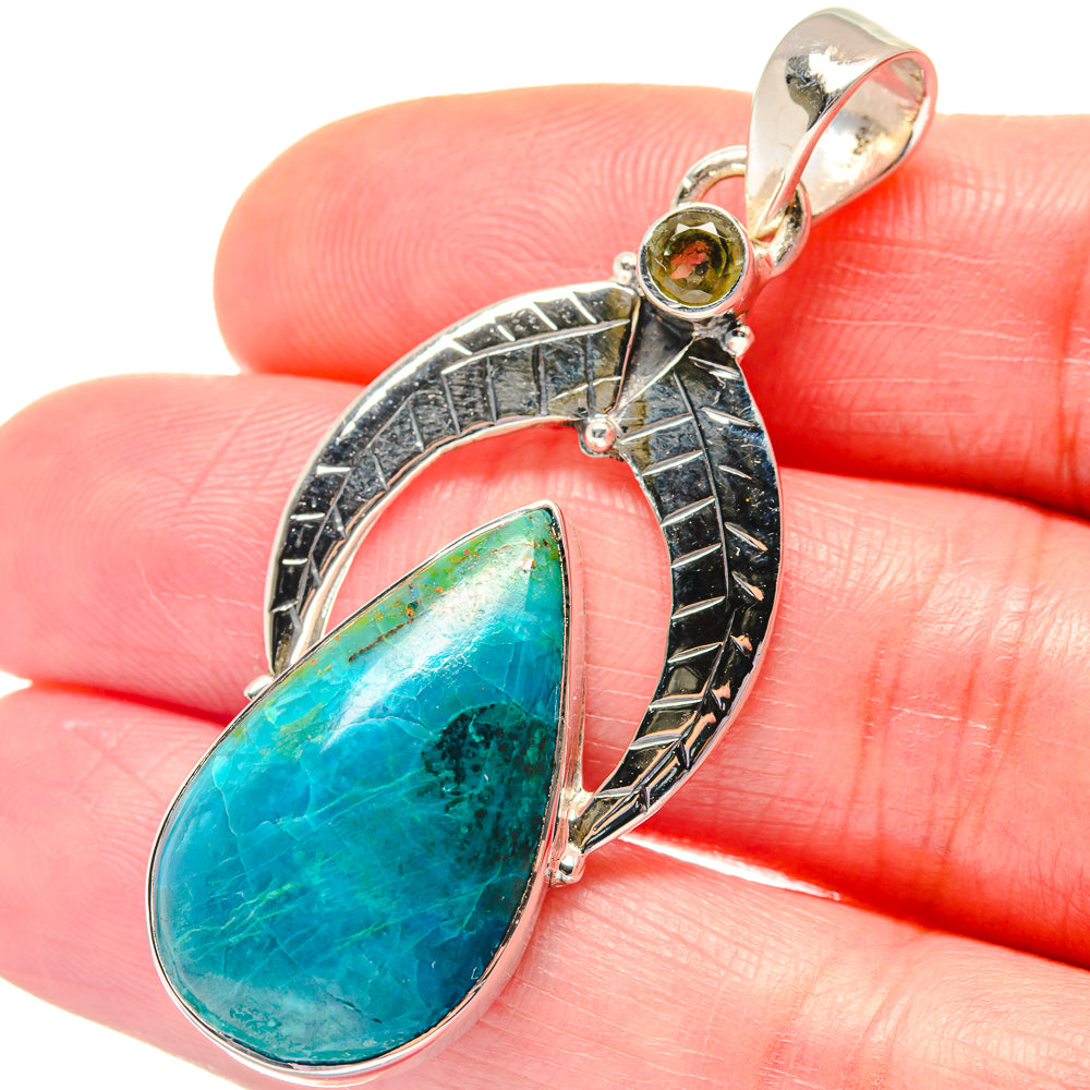 Chrysocolla Pendants handcrafted by Ana Silver Co - PD19339