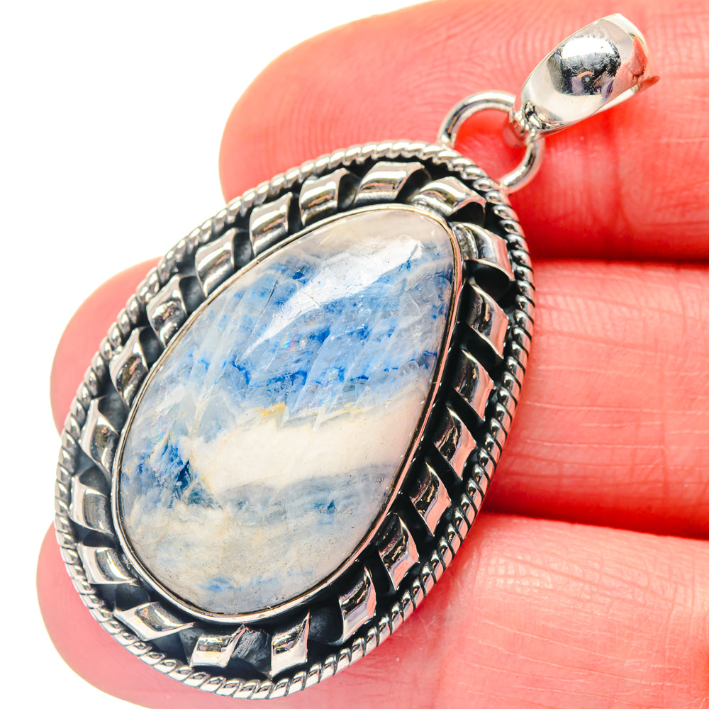 Blue Scheelite Pendants handcrafted by Ana Silver Co - PD19343