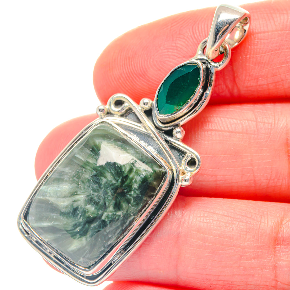 Seraphinite Pendants handcrafted by Ana Silver Co - PD19344