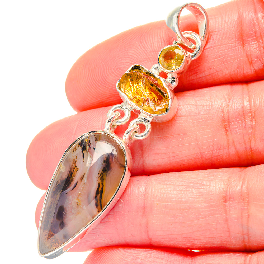 Montana Agate Pendants handcrafted by Ana Silver Co - PD19354