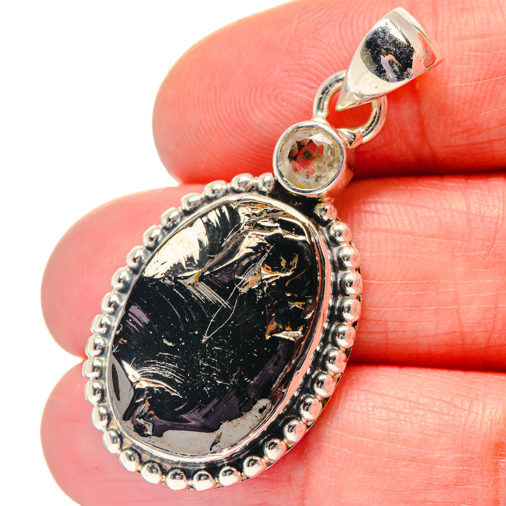 Montana Agate, Smoky Quartz Pendants handcrafted by Ana Silver Co - PD19393