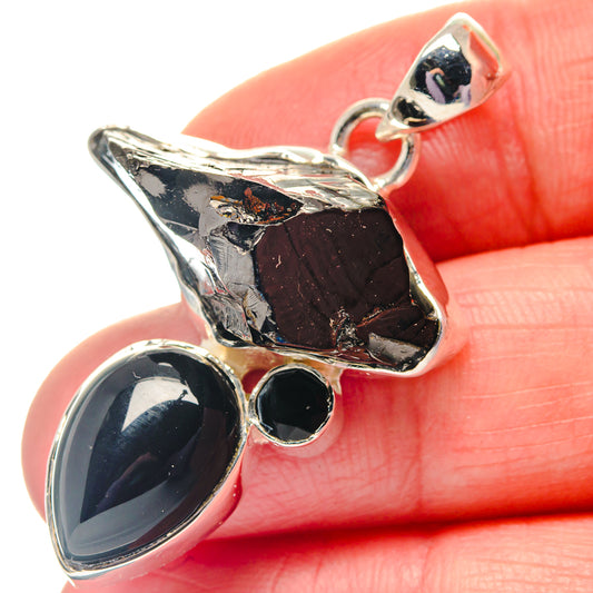 Black Tourmaline Pendants handcrafted by Ana Silver Co - PD19401