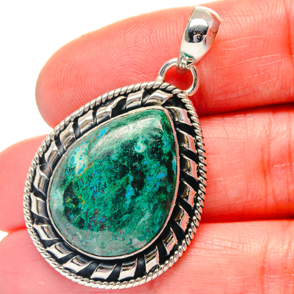 African Green Opal Pendants handcrafted by Ana Silver Co - PD19434