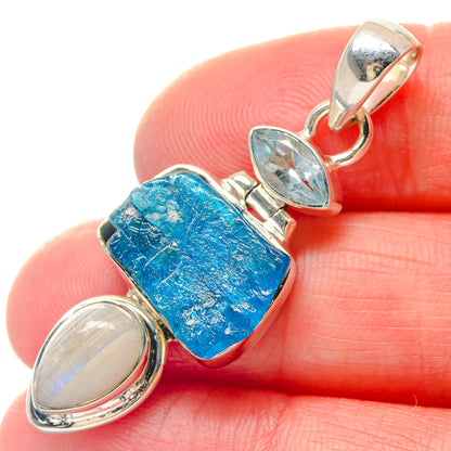 Rainbow Moonstone Pendants handcrafted by Ana Silver Co - PD19537