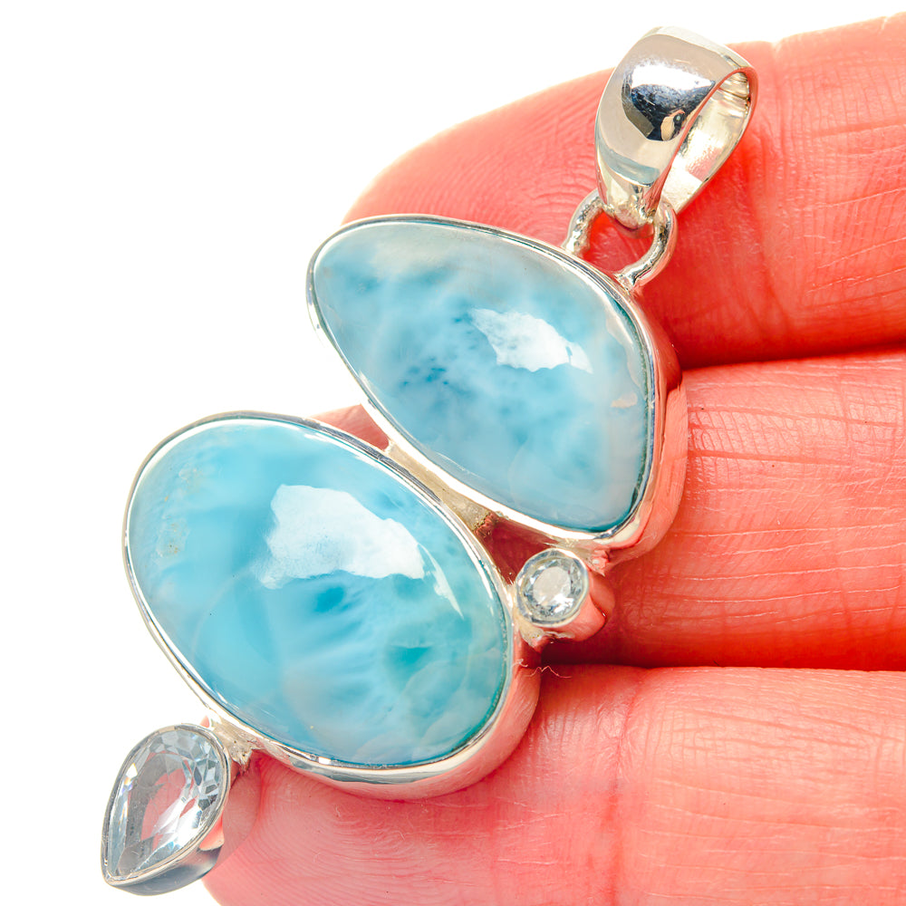 Black Botswana Agate Pendants handcrafted by Ana Silver Co - PD19617