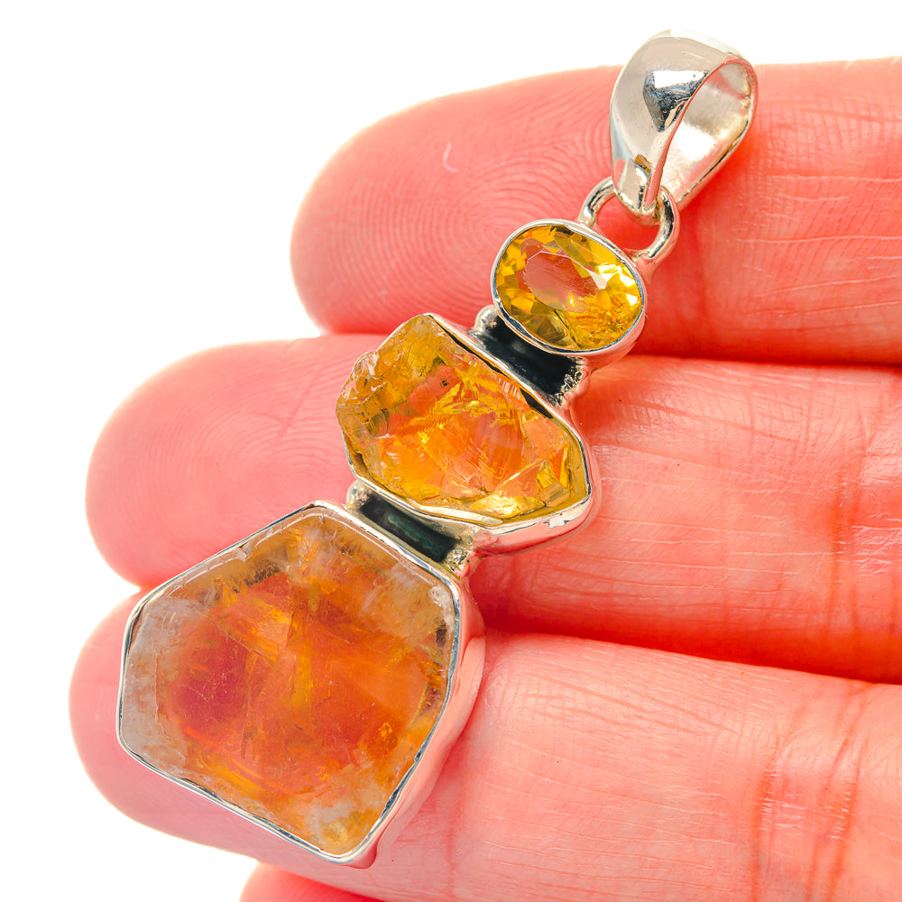 Citrine Pendants handcrafted by Ana Silver Co - PD19636