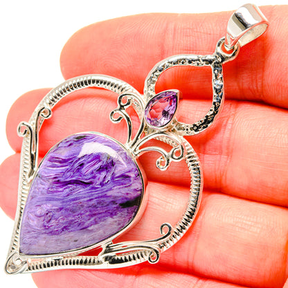 Charoite Pendants handcrafted by Ana Silver Co - PD19641