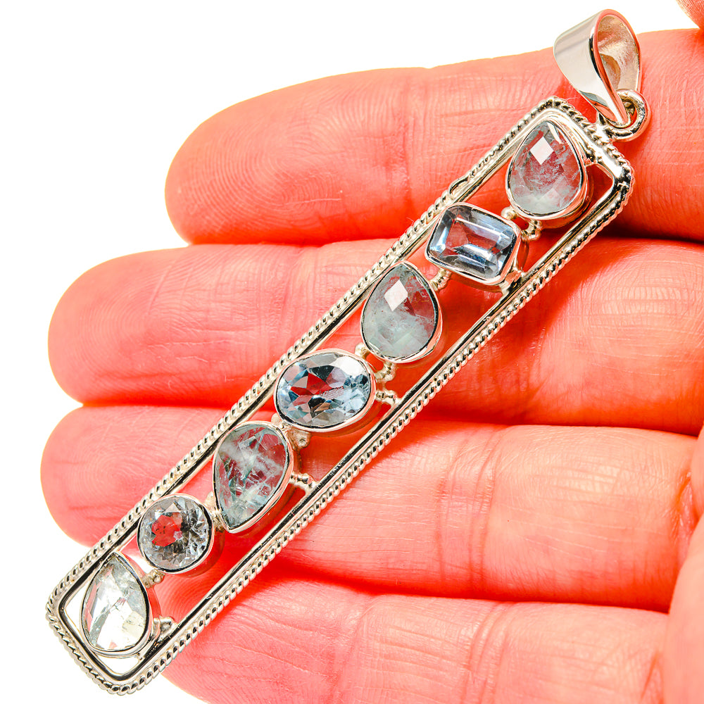 Blue Topaz Pendants handcrafted by Ana Silver Co - PD19642