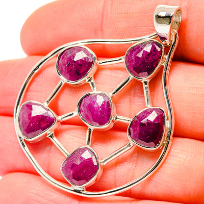 Ruby Pendants handcrafted by Ana Silver Co - PD19663