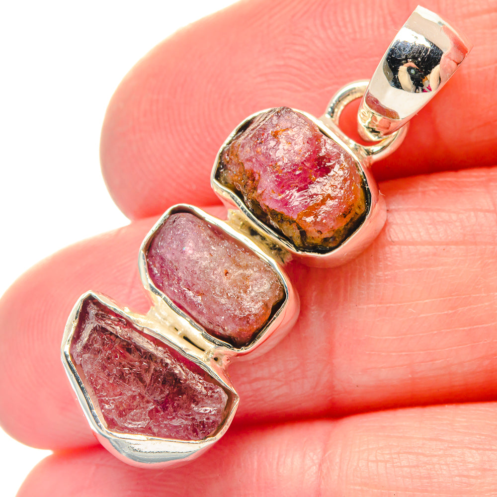 Pink Tourmaline Pendants handcrafted by Ana Silver Co - PD19670