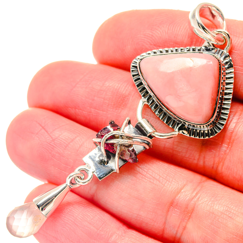 Pink Opal Pendants handcrafted by Ana Silver Co - PD19672