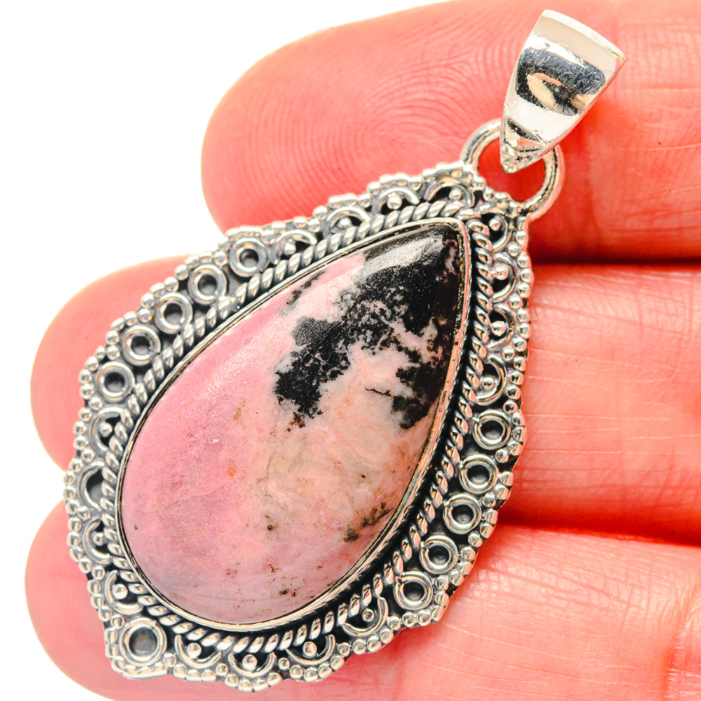 Rhodonite Pendants handcrafted by Ana Silver Co - PD19677