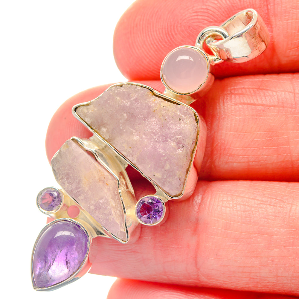 Kunzite Pendants handcrafted by Ana Silver Co - PD19678