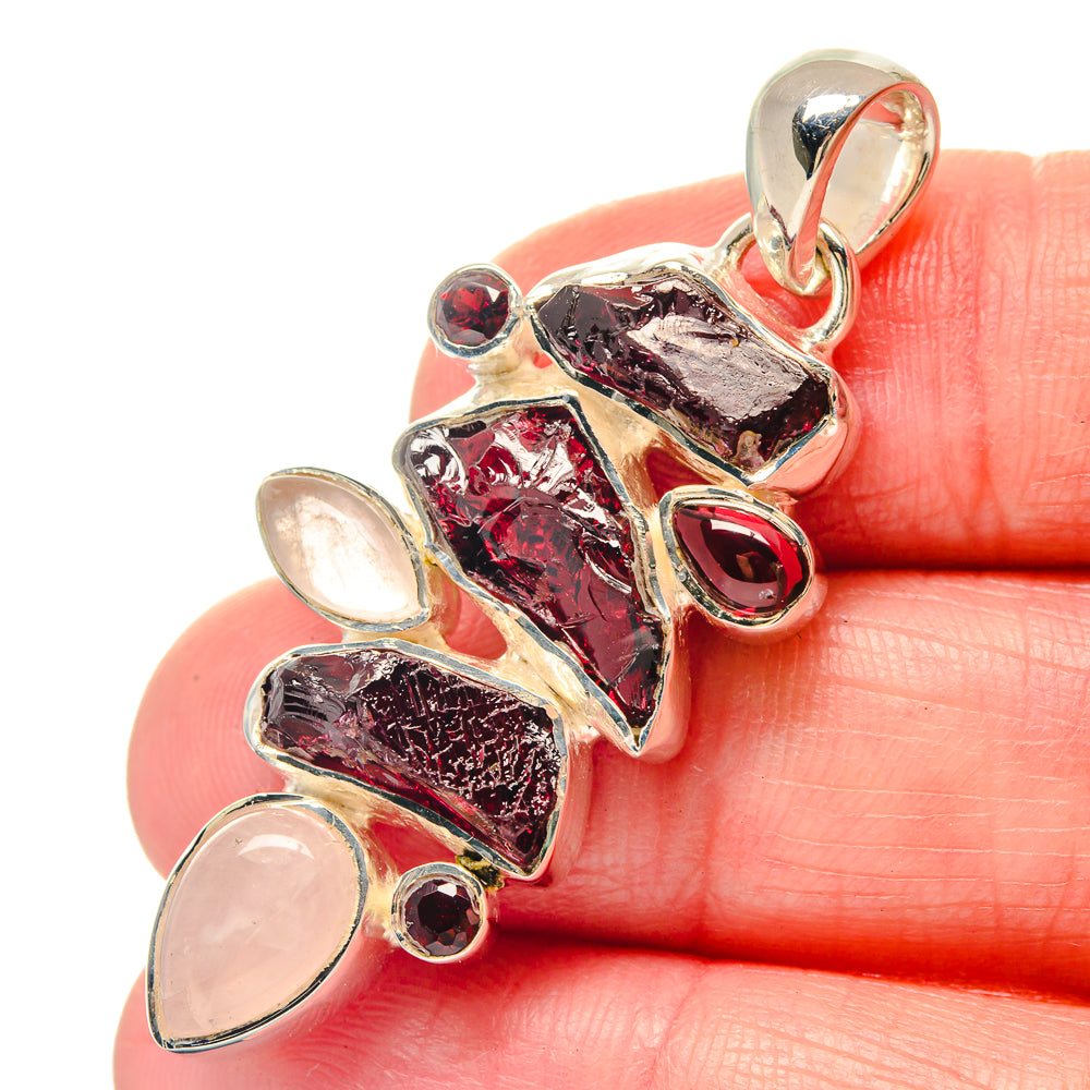 Rose Quartz Pendants handcrafted by Ana Silver Co - PD19680