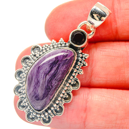 Charoite Pendants handcrafted by Ana Silver Co - PD19681