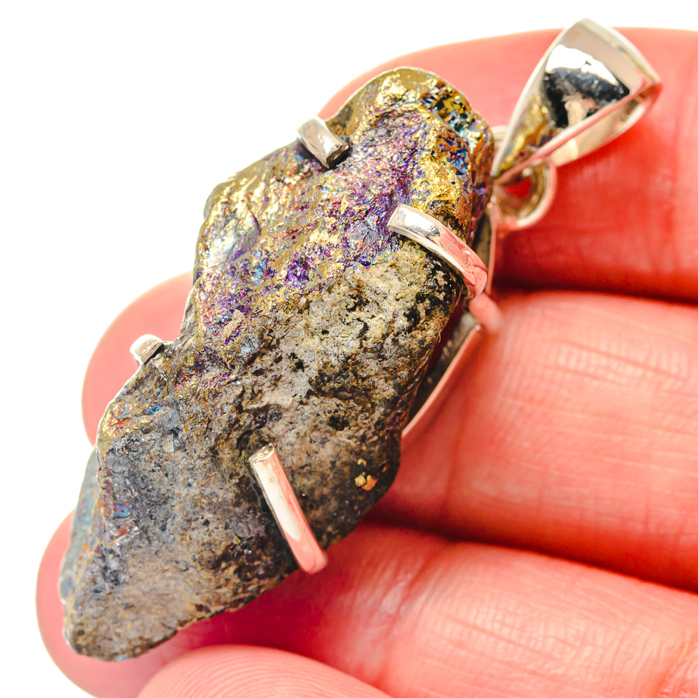 Spectro Pyrite Druzy Pendants handcrafted by Ana Silver Co - PD19684