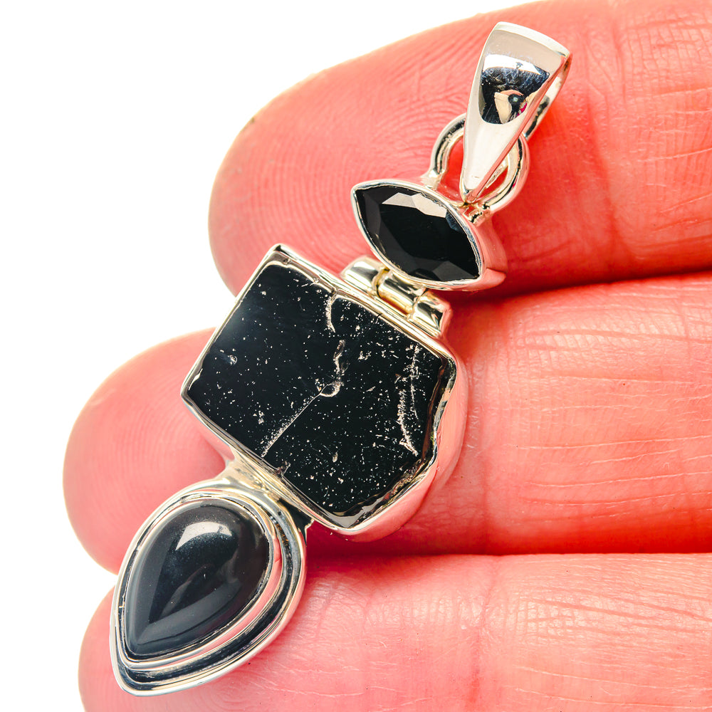 Black Onyx Pendants handcrafted by Ana Silver Co - PD19686