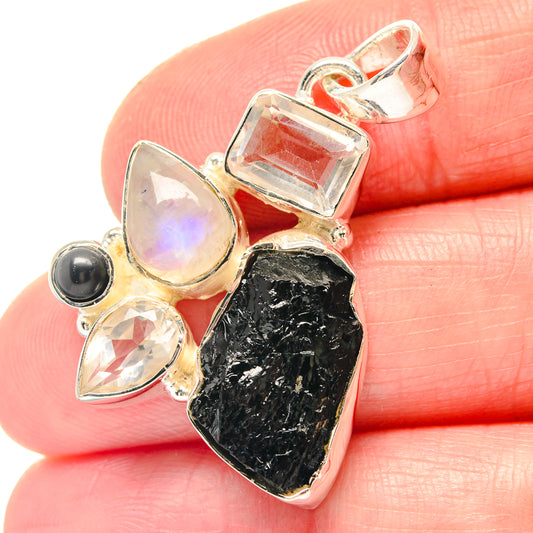 Black Tourmaline Pendants handcrafted by Ana Silver Co - PD19687