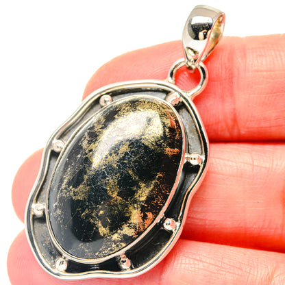 Pyrite Agate Pendants handcrafted by Ana Silver Co - PD19688