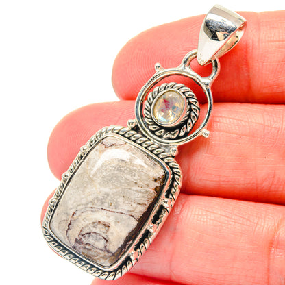 Laguna Lace Agate Pendants handcrafted by Ana Silver Co - PD19692