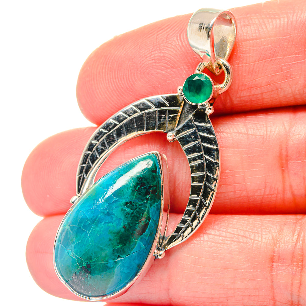 Chrysocolla Pendants handcrafted by Ana Silver Co - PD19704