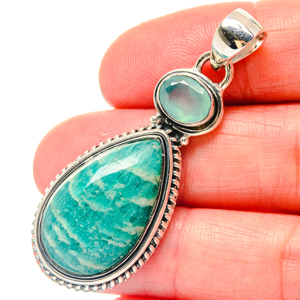 Amazonite Pendants handcrafted by Ana Silver Co - PD19713