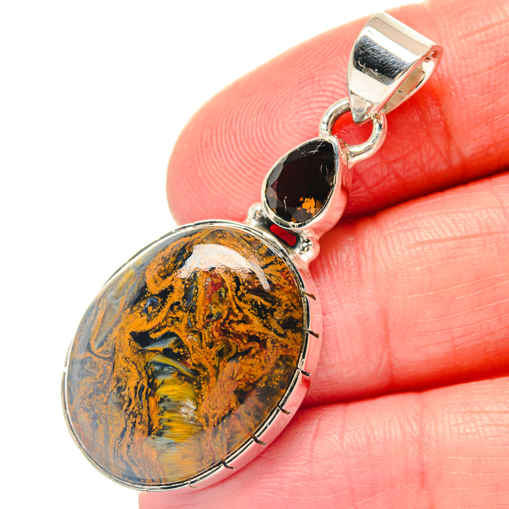 Golden Pietersite Pendants handcrafted by Ana Silver Co - PD19716
