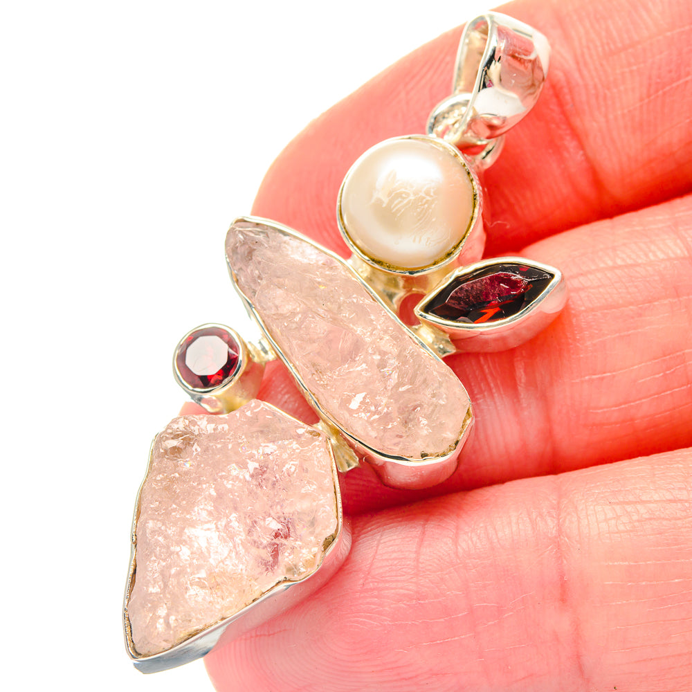 Rose Quartz Pendants handcrafted by Ana Silver Co - PD19720