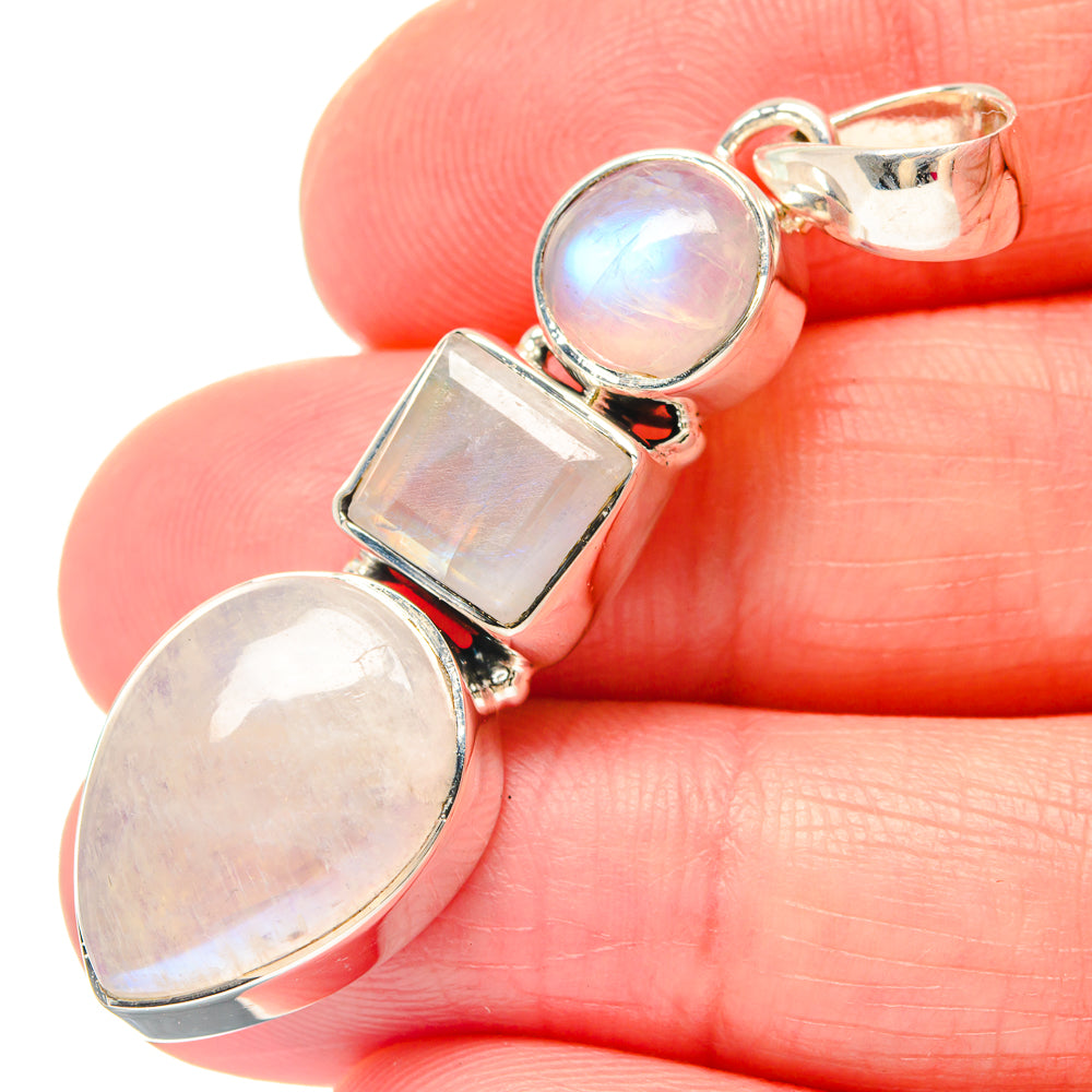 Rainbow Moonstone Pendants handcrafted by Ana Silver Co - PD19734